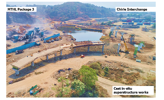 Status Of Mumbai’s Infrastructure Projects Amid Covid-19 Second Wave 7 Work going on at MTHL package 3 (Image: MMRDA)