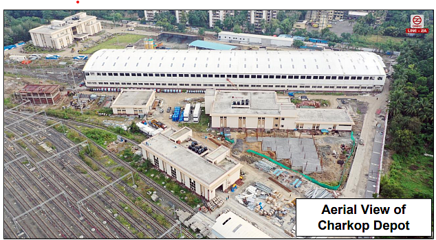 Status Of Mumbai’s Infrastructure Projects Amid Covid-19 Second Wave 11 Aerial view of Charkop depot. (Image: MMRDA)