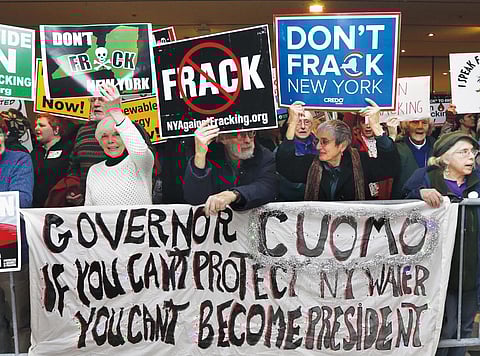 There have been public protests against fracking in many countries
