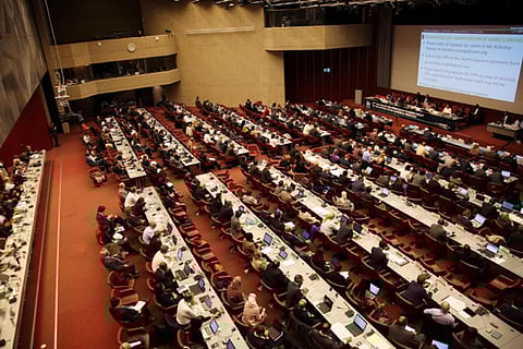 The 37th Meeting of the Open-ended Working Group of the Parties to the Montreal Protocol in session at Geneva (April 2016) (Photo credit: IISD)
