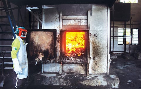 A biomedical waste incinerator in Bengaluru. The government has ordered that all common pollution treatment facilities must install CEMS (Photo: Sanjeev K Kanchan)