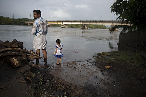 Protests over pollution of the river have been gaining momentum for the past few years. Credit: Bobinson K B