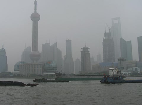 Heavy smog over Shanghai Credit: Flickr
