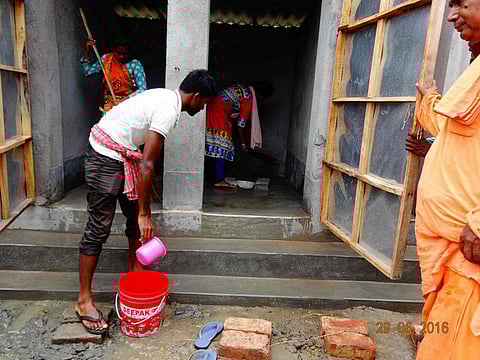 Sixteen districts have been declared open defecation free since 2014 (Credit: Ramakrishna Math/Flickr)