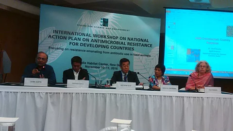 Experts at the CSE conference (Credit: Chandra Bhushan/Twitter)