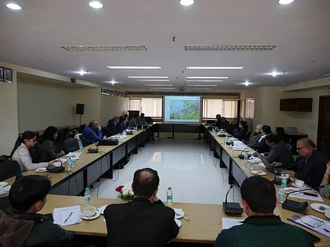 The workshop in progress at the Indian National Science Academy in New Delhi
