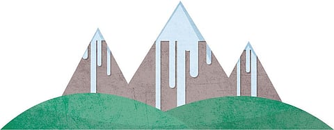 When mountain comes melting