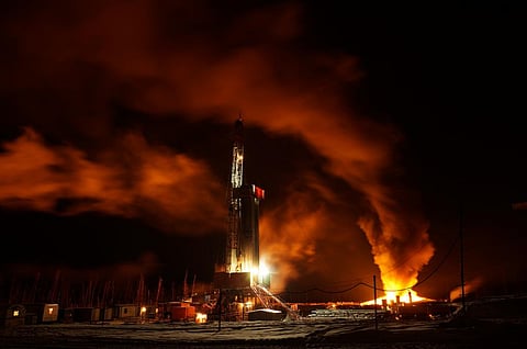 Fossil fuel production releases methane from its high-pressure underground reserves (Credit: Thinkstock)