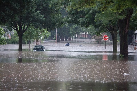 Devastating storms and flood will become more frequent in the coming decades. Credit: Wikimedia Commons
