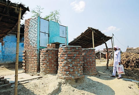 In Bihar's Khagaria district people don't use toilets in the monsoon as soak pits, installed at the flood level, start overflowing.