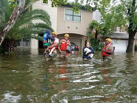 Hurricane Harvey was the most expensive disaster for the US in 2017. Credit: Texas Military Department / Flickr