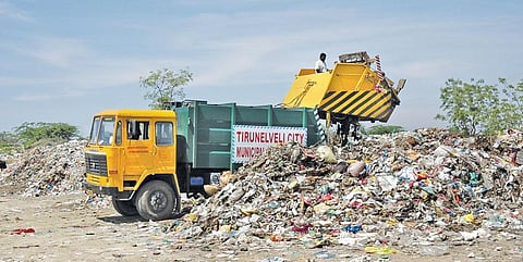 Dumping of mixed waste at Ramyanpatti compost ground in Tirunelveli (Photographs: Srikant Chaudhary)