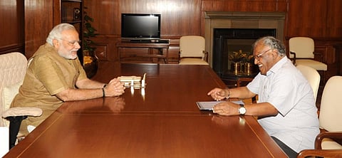 In January 2016, CNR Rao advised PM Narendra Modi to keep good science advisors on his side. Credit: Wikimedia Commons