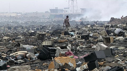 At least 15,600 metric tonnes of non-functional UEEE is imported into Nigeria each year. Credit: Wikimedia Commons