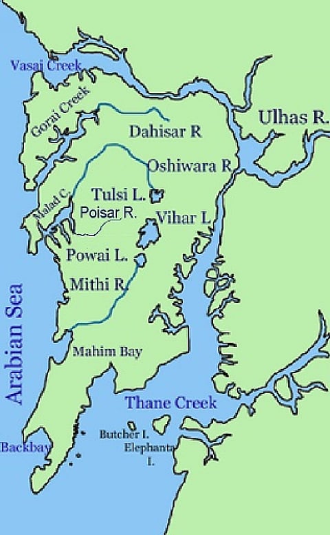 The rivers and lakes of Mumbai Credit: Wikimedia Commons