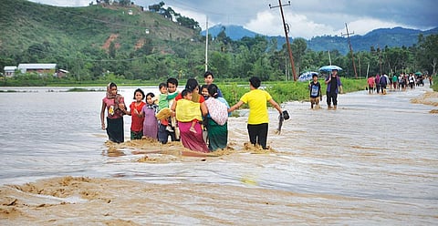 A file photo of Manipur; the state recorded 32.9 mm rainfall, which is 68 per cent of the normal. This is when monsoon has not even been officially declared. (Credit: Santosh Phanjoubam)