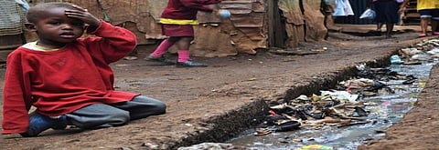 If the trend of population growth continues, the number of poor people in the world, which is currently falling, may rise. Credit:Wikipedia