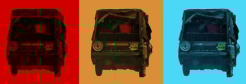 A diesel three-wheeler in Gurugram. Credit: Manas Fuloria