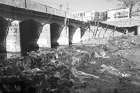 तालाबों में प्रदूषण का स्तर काफी बढ़ गया है और पानी की गुणवत्ता गिरी है। घरेलू नालियों का पानी तालाब में गिरने देना इसकी वजह है (अंजू शर्मा / सीएसई)
