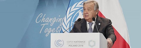 Guterres said that “we are still not doing enough, nor moving fast enough, to prevent irreversible and catastrophic climate disruption”. Credit: Twitter