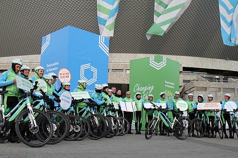 The measures include arranging for sustainable transportation for participants to travel from their hotels to the conference venue. Credit: UNclimatechange/Flickr