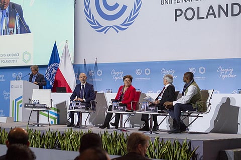 The third high-level ministerial dialogue on climate finance being held at Katowice, Poland. Credit: Unclimatechange/Flickr