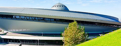 Spodek hall arena and the International Conference Centre in Katowice, where COP24 is being held. Credit: Getty Images