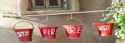 Buckets of sand. Credit: Getty Images