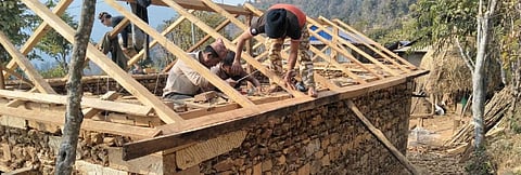 A house being rebuilt in Gorkha, Nepal. Photo: SEEDS