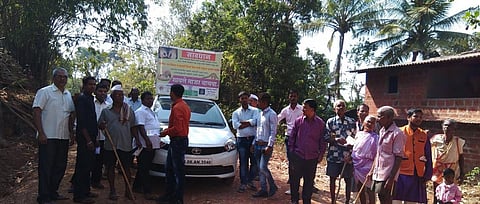 Members of the Sahyadri Nisarga Mitra carry out an awareness drive on pangolin poaching in the Konkan. Photo: Sahyadri Nisarga Mitra