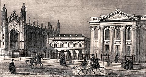 An illustration of the Cambridge University Library. Photo: Wellcome Collection
