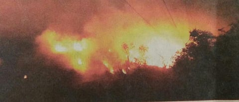 The burning Sonsoddo landfill in Margao, Goa. Photo: Josephine Dias