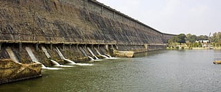 A view of the Krishnarajsagar dam at the Cauvery river in Karnataka. Photo: Getty Images