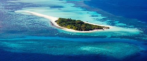 A view of Haa Dhaalu atoll in Hundafuri islands, Maldives. Photo: Getty Images