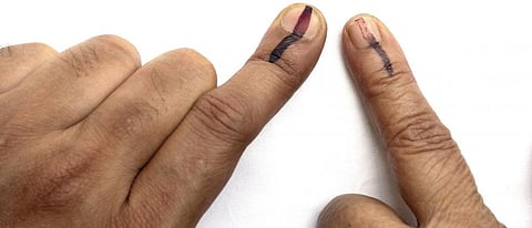 Inked fingers. Photo: Getty Images