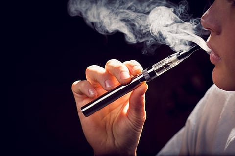 Vaping describes the process of inhaling aerosols generated by devices such as e-cigarettes. Photo: Getty Images