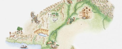 An illustrated map of the Indus Valley civilisation. Photo: Getty Images