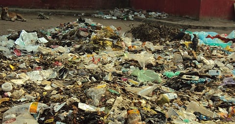 Municipal Solid Waste mixed with biomedical waste. Photo: Sadia Sohail / CSE