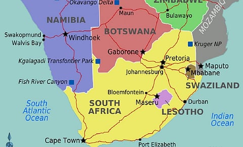 A map of Southern Africa. Photo: Wikimedia Commons