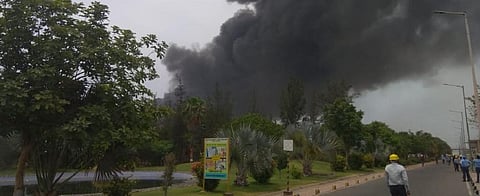 The blast at the Yashasvi Rasayan Pvt Ltd unit occurred at 12 noon. Photo: Salim Patel