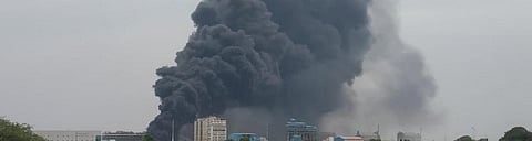The impact of the Dahej blast was felt several kilometres away. Smoke had emerged from the factory