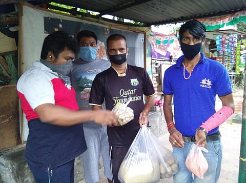 Migrants in West Bengal are managing food mostly with the help of non-profits. Photo: Padma Bareddy