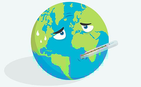CO2 levels were around 315 parts per million (PPM) in 1958, when US scientist Charles David Keeling started measuring atmospheric concentration of CO2. (Illustration: iStock)