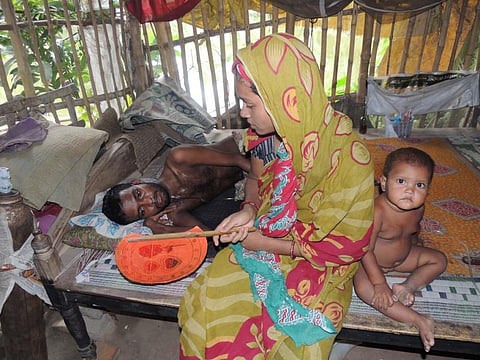 At least 250 people from Minakhan block in Sunderbans contracted the disease when they left home to work as labourers in stone and mineral grinding factories after cyclone Aila. Photo: Jayanta Basu