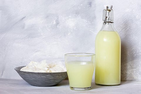 When pH levels drop in milk, it turns acidic and milk protein (casein and others) molecules attract one another to form "curdles" or lumps. These lumps then float on the surface of the solution. (Image:  iStock)