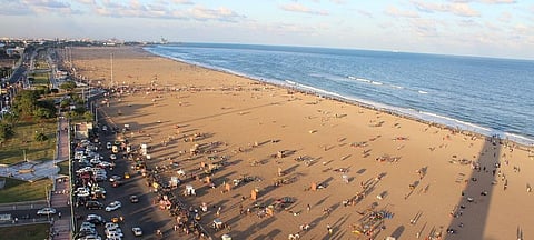 Marina Beach, Chennai, one of the beaches surveyed for the study. Photo: Wikimedia Commons