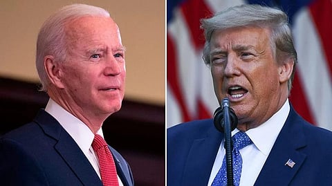 (L) Joe Biden and (R) Donald Trump. Photo: @thehill / Twitter