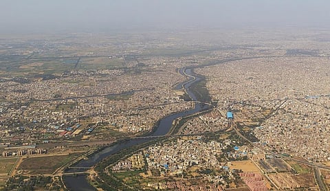 The Sahibi Nadi near Dwarka in Delhi. Photo: Wikimedia Commons