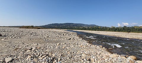 Pakke river, which flows alongside Seijosa, got widened from a stream around 25 metres wide to one kilometre during the catastrophic flash floods of 2004. Photo: Sunny Gautam