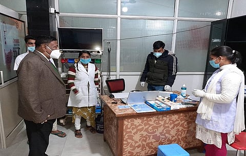 A vaccination centre in Sitamarhi district. Photo: C K Manoj
